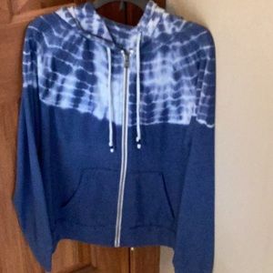 A zip up sweatshirt